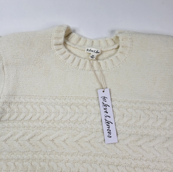 For Love & Lemons Ivory Dominique Sweater sz 2X - Picture 3 of 5